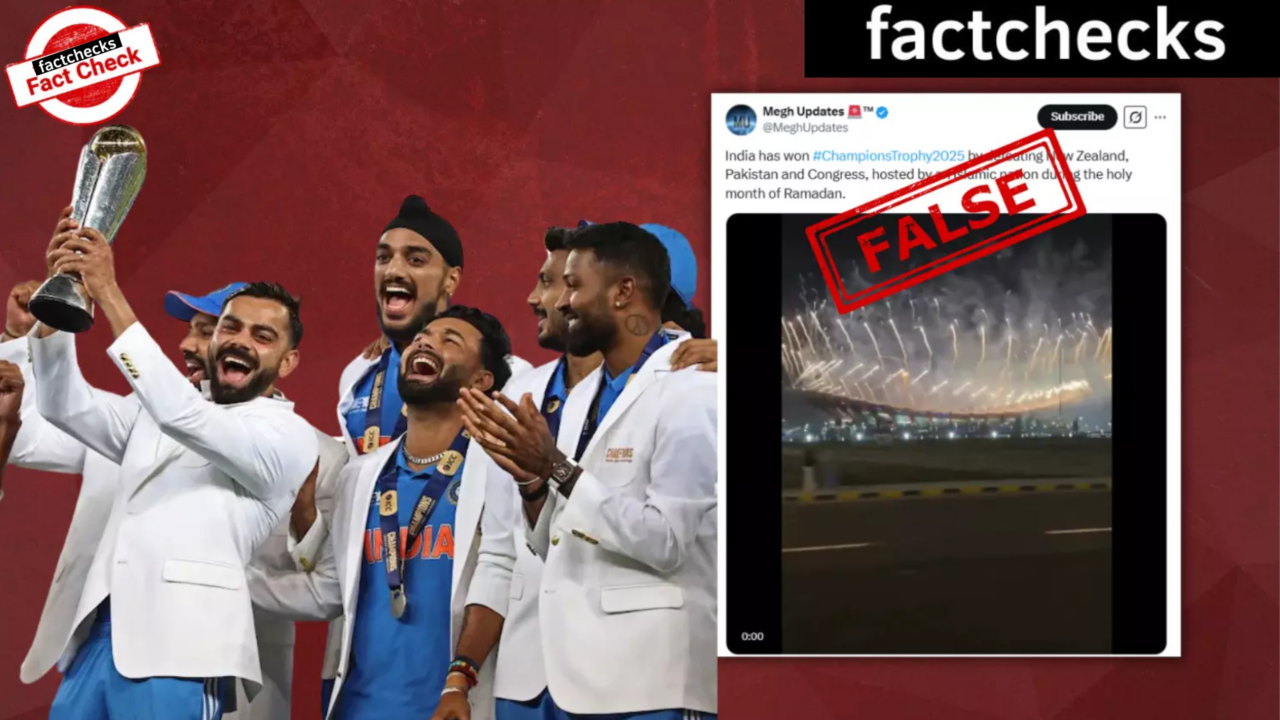 FACT CHECK: Did India’s Champions Trophy 2025 Win Spark Fireworks at Dubai Stadium?
